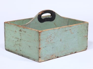 19th Century Painted Wood Utility Box