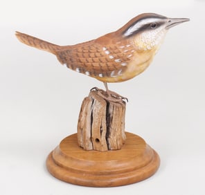 Carolina Wren by Award Winning Carver Bob Hand, Sag Harbor, NY, 2010