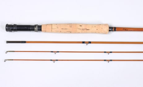 Heddon No. 17 8-1/2' Three-Piece Fly Rod with Two Tips, in Pristine Condition