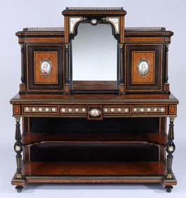 Louis XVI Style Gilt Bronze Mounted Fruitwood Bonheur Du Jour