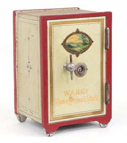 "Ward's Home Deposit Vault" Painted Iron Safe
