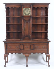 English Welsh Style Cupboard with Clock