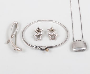 Group of (4) Tiffany & Co. Sterling Silver Jewelry