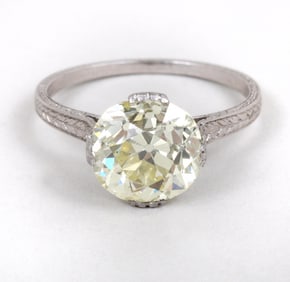 3.86 Carat Diamond Platinum Ring