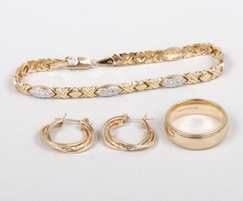 Group of (3) 14k Gold Jewelry