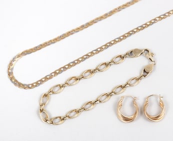 Group of (3) 14k Gold Jewelry