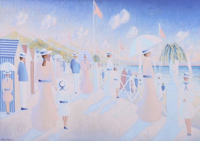 Paul Frans (French b. 1958), "Le Promenade", oil on canvas