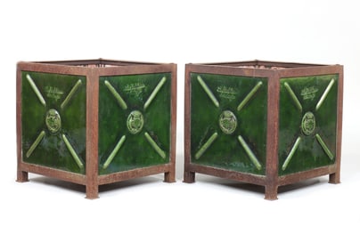 Pair of Poterie de la Madeleine Tree Planters