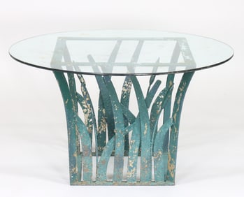 Cattail Wrought Iron Garden Table