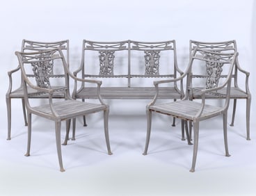 Diana the Huntress Five-Piece Cast Iron Patio Set