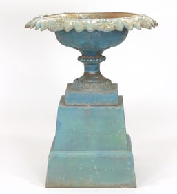 19th Century Cast Iron J. W. Fiske Urn