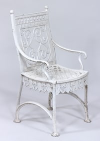 Victorian Cast Iron Cemetery Armchair