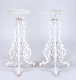 Pair of Victorian Cast Iron Plant Stands