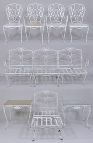 Salterini Attributed 11-Piece Wrought Iron Patio Set