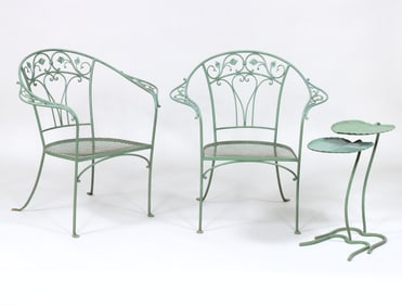 Set of (4) Salterini-Style Iron Patio Furniture