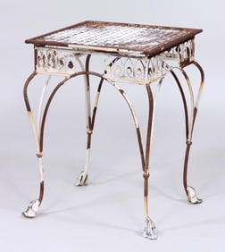 French Iron Side Table