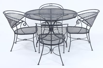 Five-Piece Woodard-Style Patio Dining Set