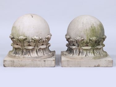 Pair of 19th Century New York City Architectural Ball Finials