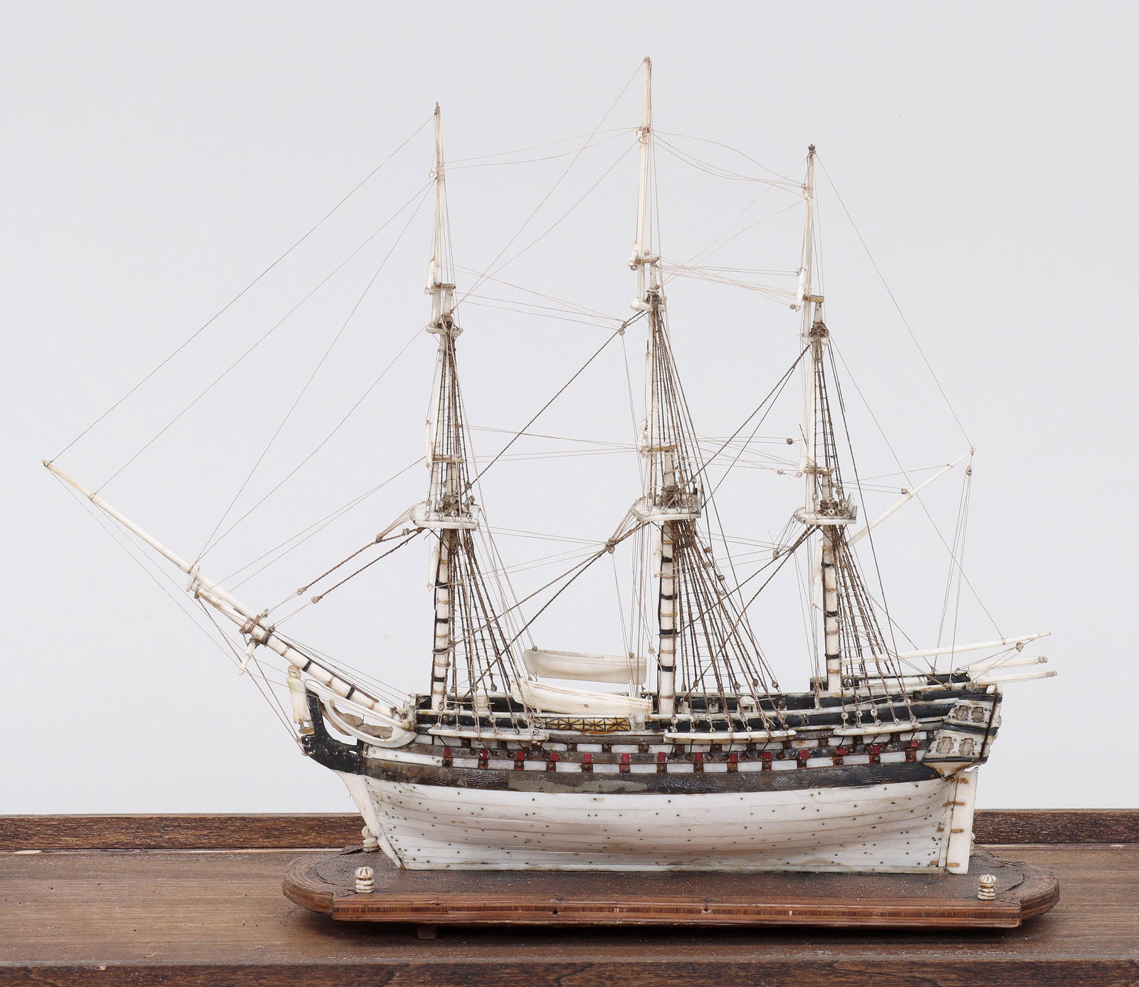 Large H.m.s. Victory Model Ship In Glass Case