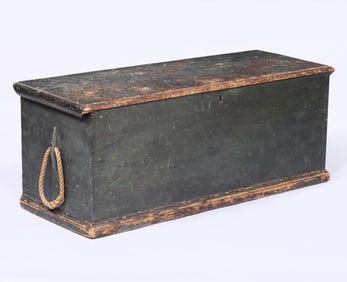 American Green-Painted Sea Chest