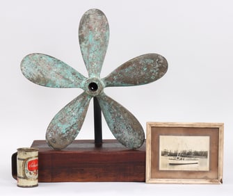 Group of (3) Marine Items from a Barnegat Bay Fishing Boat