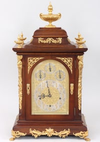 Winterhalder & Hofmeier Gilt Bronze-Mounted Wood Repeater Bracket Clock, Germany, late 19th/early