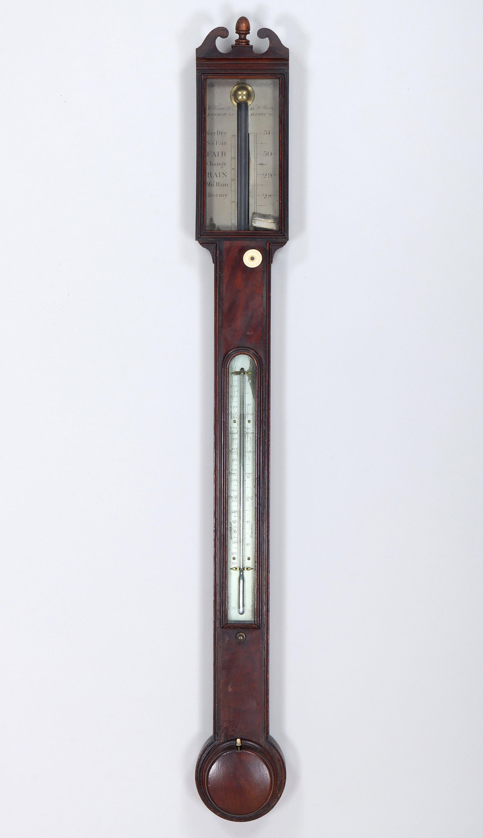 Regency Stick Barometer, William Harris & Co., London, early 19th century (1 of 10)