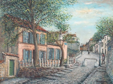 Alois Lecoque (Czech 1891-1981), Lapin Agile, Montmartre, oil on canvas