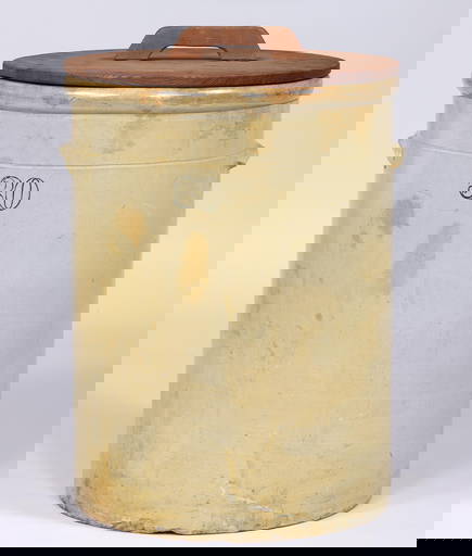 Medalta Pottery 6 gal Crock (JAS) as found Medalta Pottery 6 gal Crock (JAS) as found