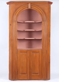Early 19th Century Pine Corner Cupboard
