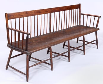 American Bamboo-Turned Windsor Deacon's Bench