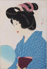 Shuho Yamakawa (Japanese 1898-1944), "Tasogare" (Dusk), 1928, woodblock in colors