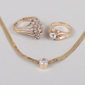 Group of (3) 14k Gold Jewelry
