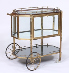 Brass and Glass Dessert Cart