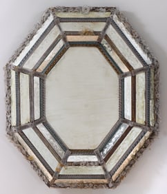 Large Octagonal Venetian Glass Mirror