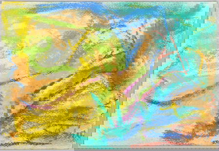 Mary Abbott (American 1921-2019), Untitled (Abstract), Southampton, 2004, pastel on paper: Mary AbbottAmerican, 1921-2019Untitled (Abstract), Southampton, 2004pastel on papersigned "Abbott" lower right recto, signed "Mary Abbott", dated "04" and inscribed "