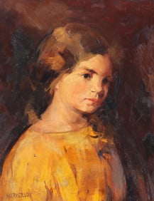 Margery Austen Ryerson (American 1886-1989), Portrait of a Girl, oil on canvas