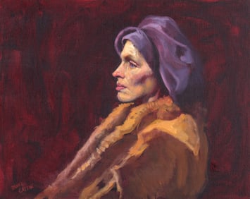 Daniel E. Greene (American b. 1934), Portrait of a Lady, oil on canvas