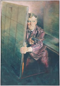 Gustav Michelson (American 1884-1964), Man with Pistol, Illustration for "The Killer", 1921 [Silent