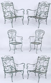 Wrought Iron Six-Piece Patio Set