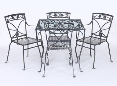 Five-Piece Salterini "Mount Vernon" Wrought Iron Patio Set (1 of 16)