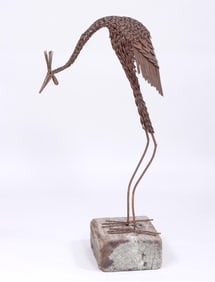 Peacock Iron Garden Sculpture