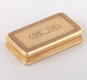 George III 18k gold presentation box.