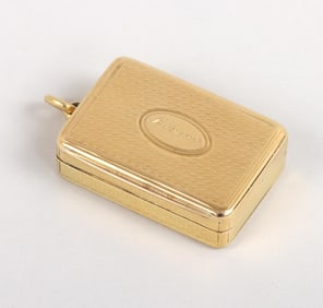 George III gold "Souvenir" vinaigrette.