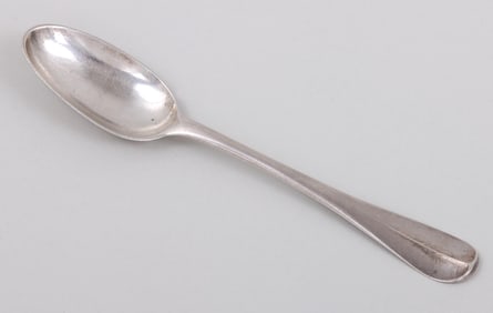 A rare early 18th century Boston, MA teaspoon, George Hanners, Sr., with an unrecorded mark.