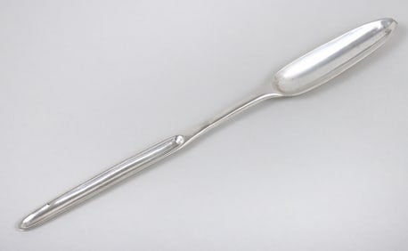 An 18th century New York City marrow scoop by John Burt Lyng, circa 1770.