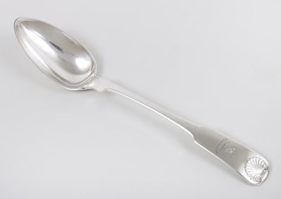 Fine large serving spoon, Garret Eoff, New York City, circa 1820-25.