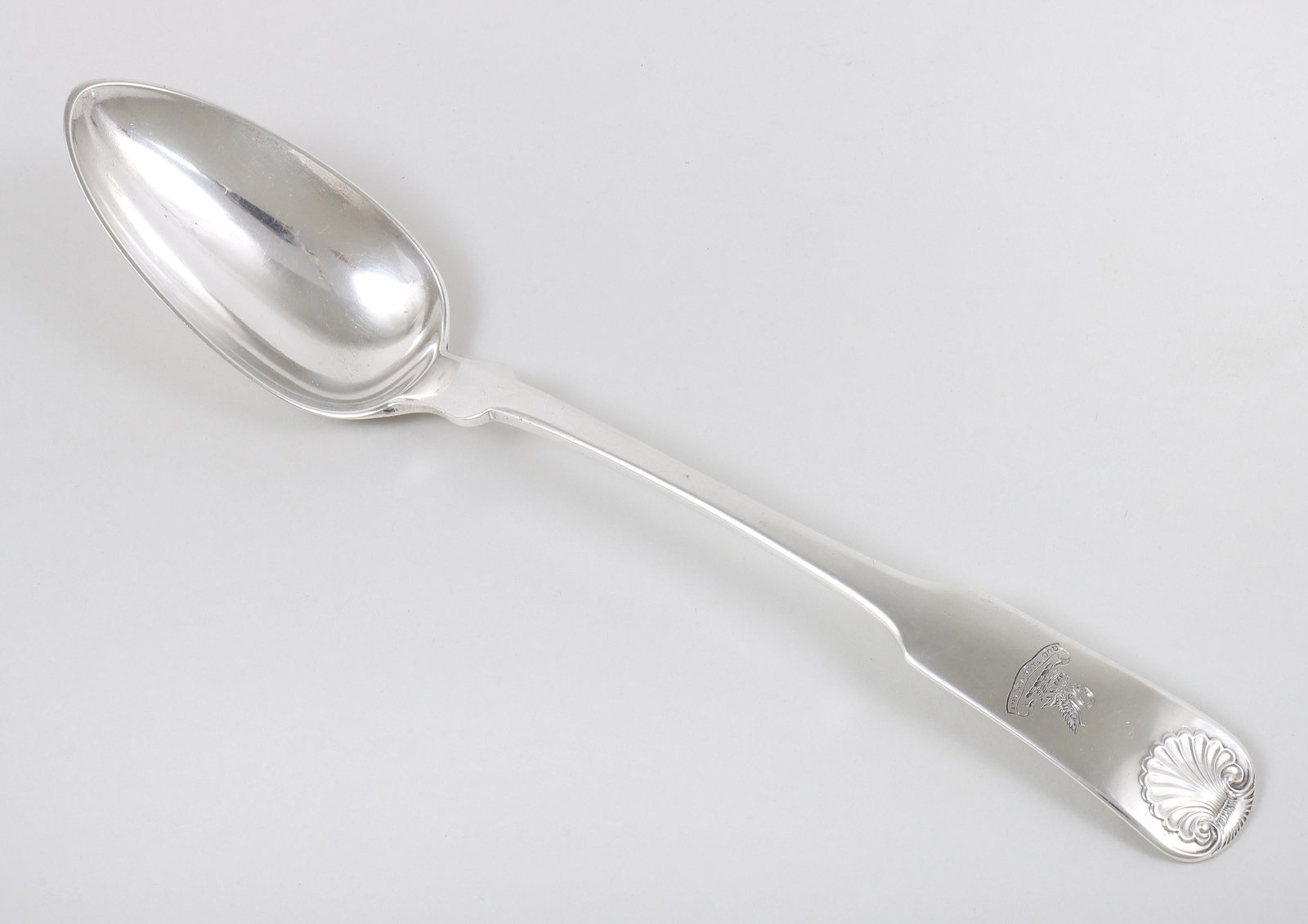 Fine large serving spoon, Garret Eoff, New York City, circa 1820-25. (1 of 5)