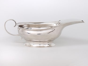 American coin silver pap boat, Gelston, Ladd & Co., New York City, circa 1840.