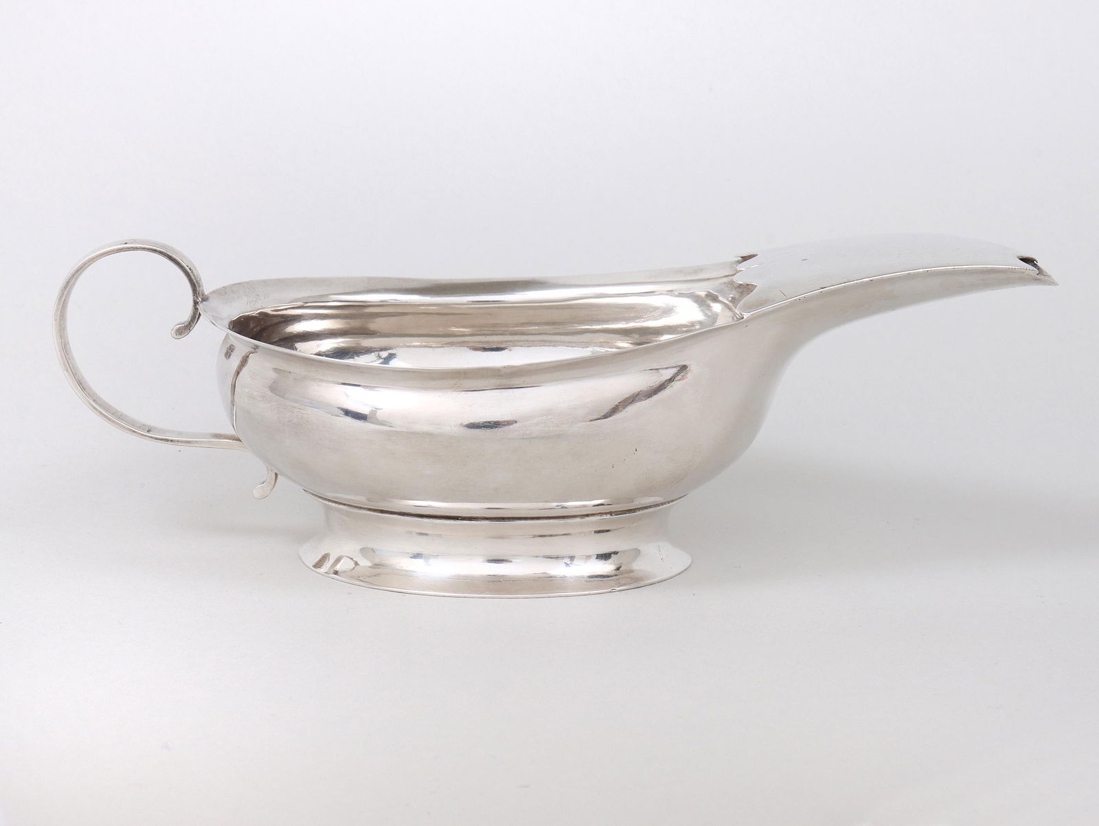 American coin silver pap boat, Gelston, Ladd & Co., New York City, circa 1840. (1 of 7)
